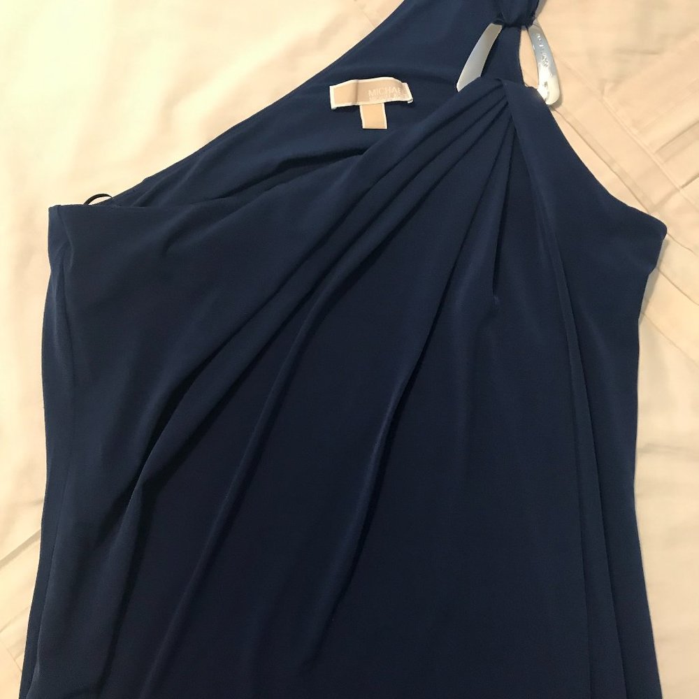 Like New Royal Blue Color One Shoulder Michael Michael Kors Dress, Size L
